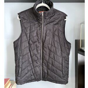Robert Comstock Vertical Quilted Vest (Black) M